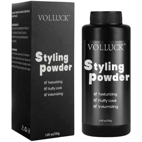 VOLLUCK Hair Styling Powder Texture Powder 1.05Oz Soft & Fluffy Hair Powder, Dust it, No Mess, Hair Volume Powder for Men and Women Cover