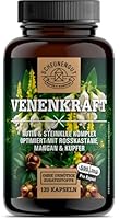 VENENKRAFT® Rutin Steinklee Kapseln Hochdosiert - WICHTIG: Laborgeprüfter Venen-Komplex mit Rutin, Steinklee, Rosskastanienextrakt, Mangan,Kupfer uvm. 120 Stk DE SCHEUNENGUT®