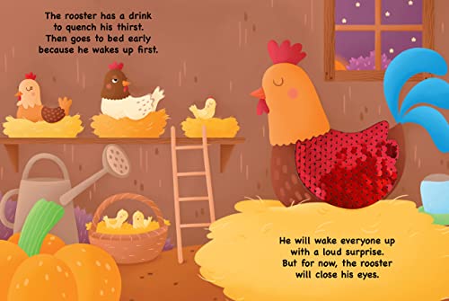 Image of It's Pasture Bedtime - Children's Touch and Feel Storybook with 2-Way Sequins - Sensory Board Book