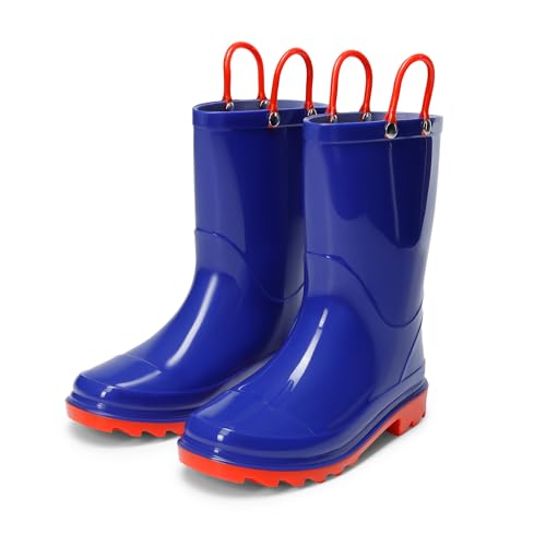 DREAM PAIRS Kids Rain Boots with Easy-on...