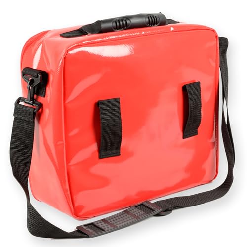 GIMA - CUBO Notfalltasche, für Retter, leer, in Polyester PVC beschichtet, Farbe Rot, Maße 28x34x13 cm, mit Schultergurt, Innen- und Außentasche mit Reißverschluss und 2 abnehmbaren Taschen