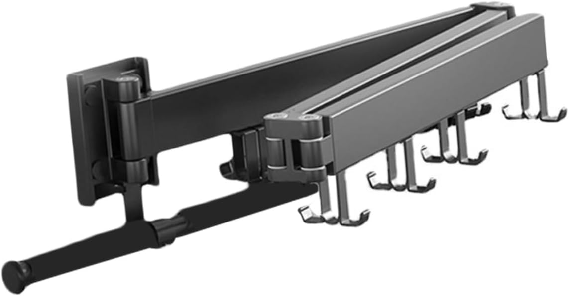 Clothes Hanger Holder Fold Drying Rack for Indoor Outdoor Use Space Saving Wall Mounted Clothes Organizer Easy to Install Versatile Laundry