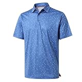 pacific golf club Leistungsstarkes Material: Dieses Herren-Golfshirt ist kurzärmelig aus Polyester-Spandex, leicht, feuchtigkeitsableitend, schnell trocknend, UPF 30+, weiches Handgefühl, 4-Wege-Stretch, bequem und atmungsaktiv, hält Sie kühl.