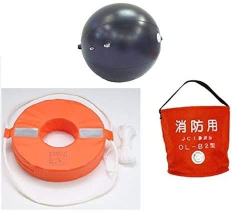 法定備品ライフジャケット救命胴衣赤バケツ浮環フエロープ2名分 法定備品ライフジャケット救命胴衣赤バケツ浮環フエロープ2名分
