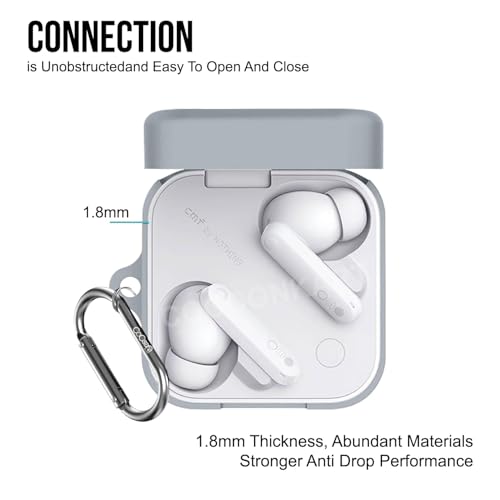 Image of Soft Silicone Case Cover for CMF by Nothing Buds Pro 2 | Buds 2 | Buds 2 Plus (Grey)