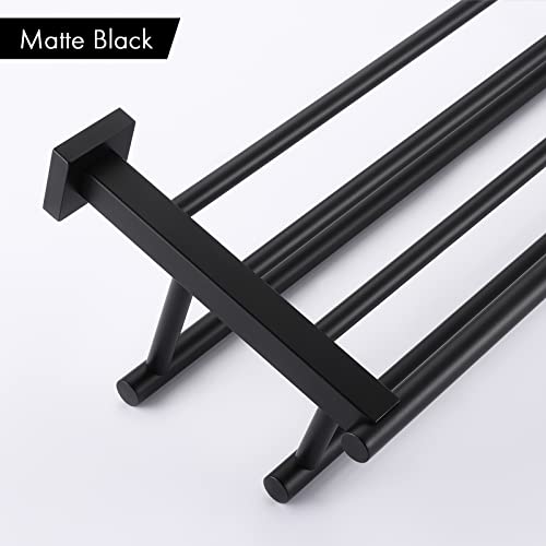 Kes Large Bathroom Towel Rack With Double Towel Bar 30-Inch Towel Racks For Bathroom Hotel Towel Shelf Sus304 Stainless Steel Modern Wall Mounted Matte Black, A2112S75-Bk #TOP5