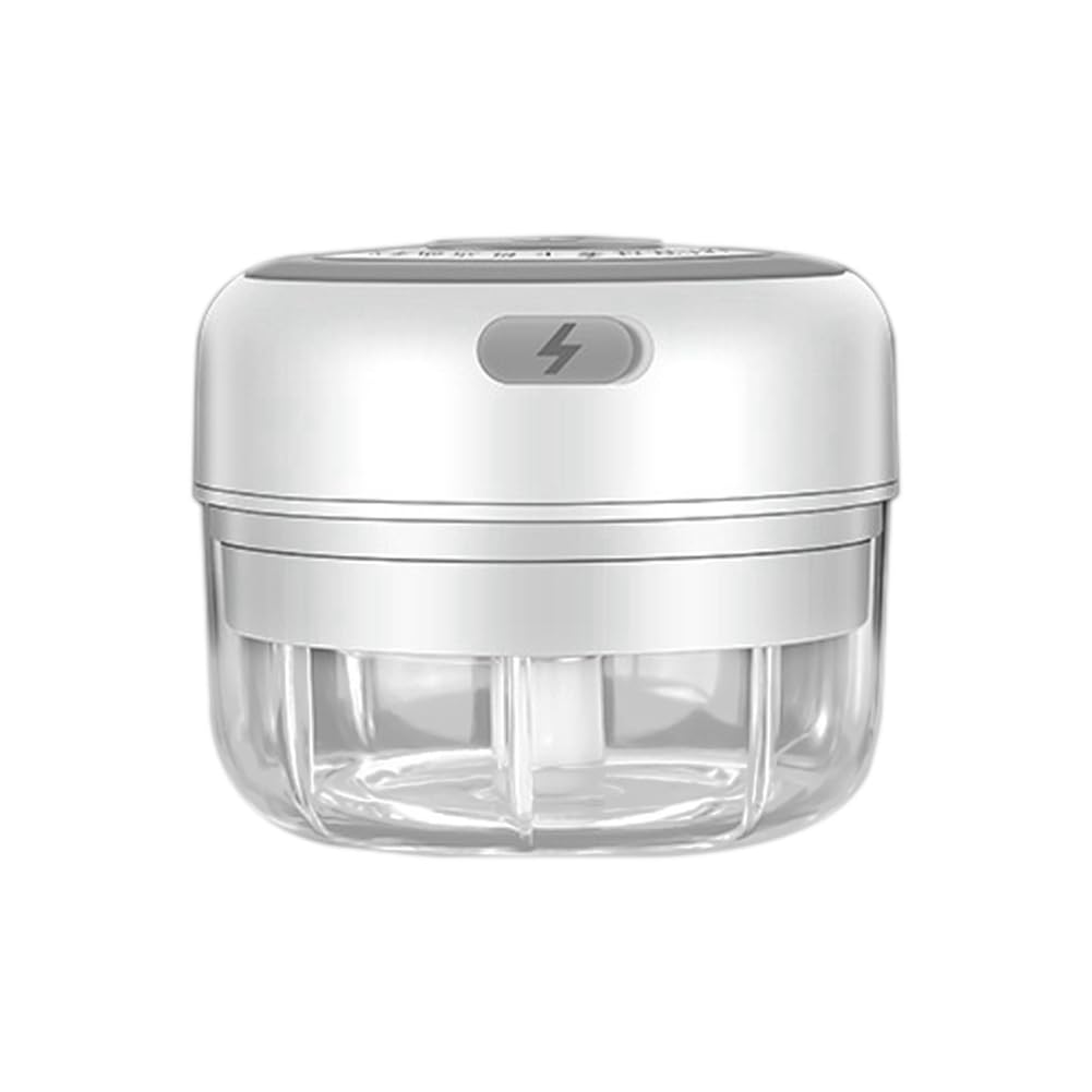 CTRLZS Electric Garlic Masher Mini Chopper Vegetable Chili Mixing Cutting Meat Ginger Masher Machine White