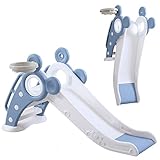 YOLEO Kids Slide for Toddlers Babies Climber with Basketball Sports Indoor Outdoor Folding Plastic...