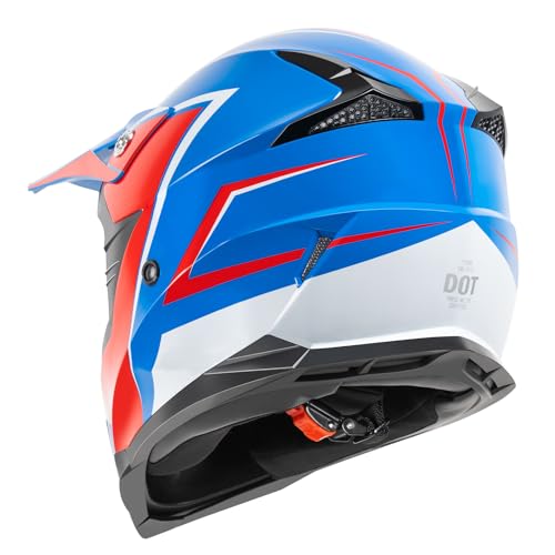 Image of YEMA Adults Dirt Bike Helmets, Ventilated Motocross ATV Dirtbike Offroad BMX MX Helmets, DOT Approved Motorcycle Helmets, YM-915, Black