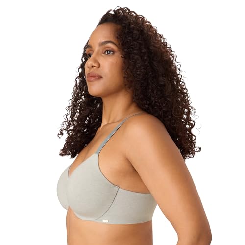 Image of Bali Womens T-Shirt Bra, Cotton Collection Underwire Bra for Women, Full Coverage, Moisture-Wicking