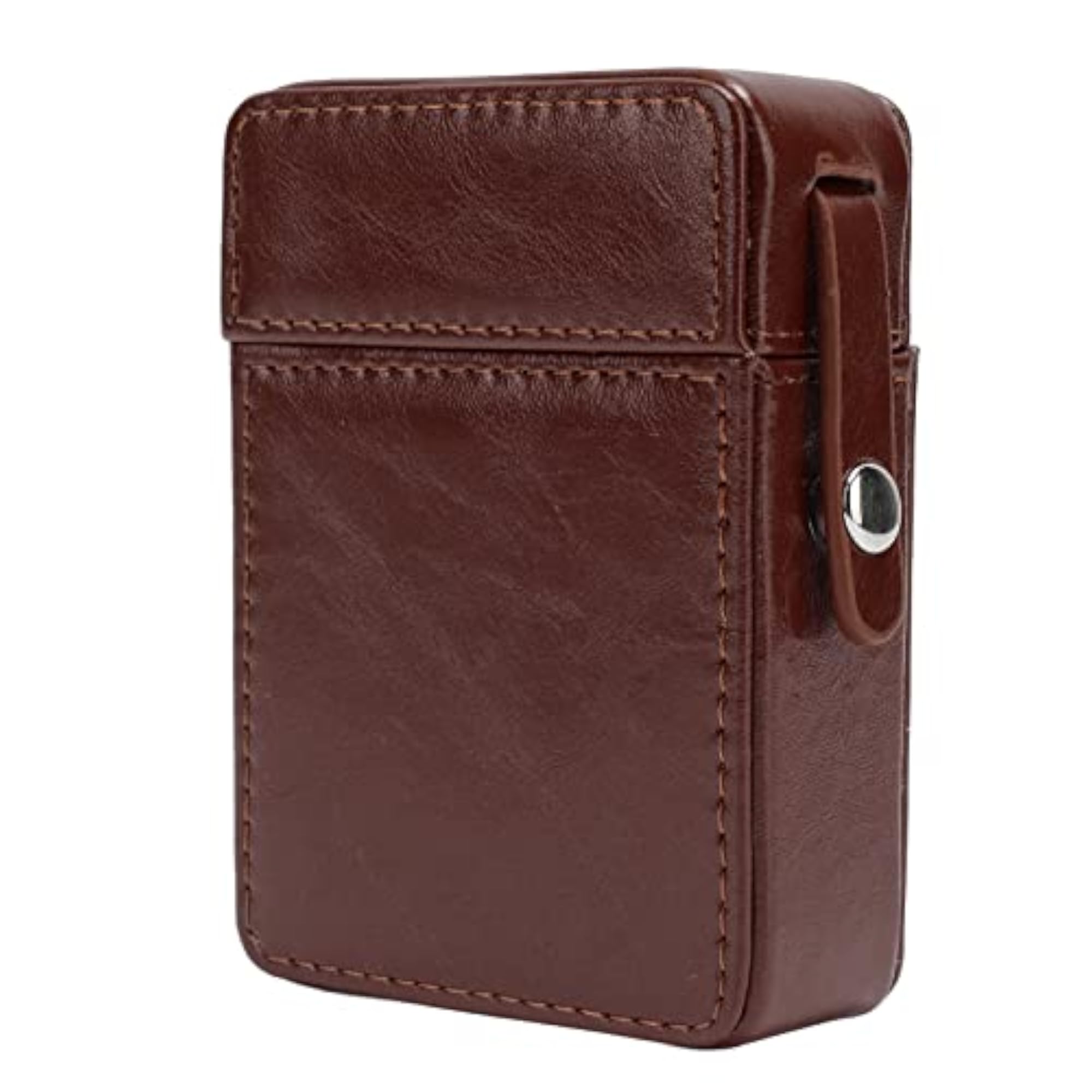 PU Leather Cigarette Case, 20pcs Capacity Pressure Resistant Box