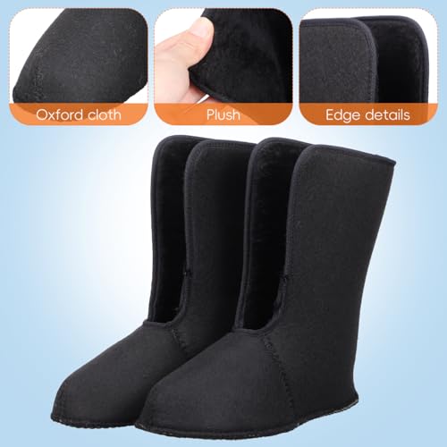 1 Pair Insulated Men's Winter Snow Boots Liner Warm Fleece-lined Boot Liners Cozy Soft Thermal Boot Socks for Outdoor Hiking Fishing3