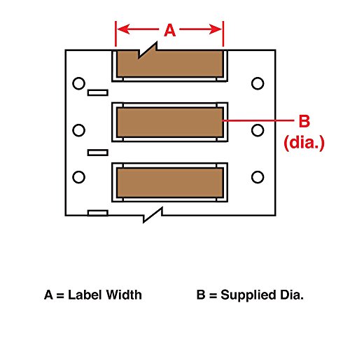 Brady 130210 PermaSleeve Wire Marking Sleeves, 2.000" Width x 0.851" Height