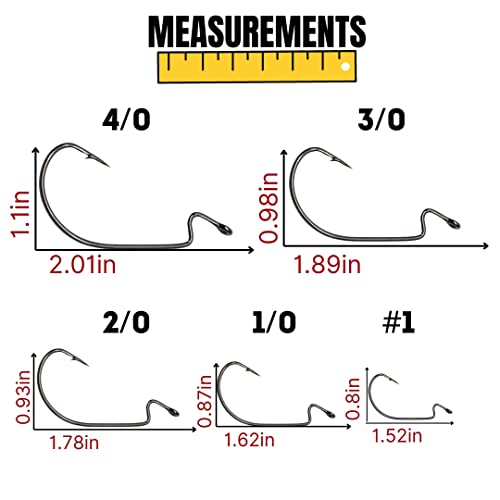 Reaction Tackle Offset Ewg Hooks - #2/0 #TOP1