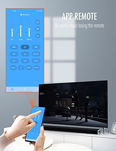Wohome Tv Soundbar With Built-In Subwoofers 38-Inch 120W Support Hdmi-Arc, Bluetooth 5.0, Aux Usb Inputs, 6 Drivers And Led Display, Surround Sound Bar Home Theater Speaker System For Tv, Model S9930 #TOP5