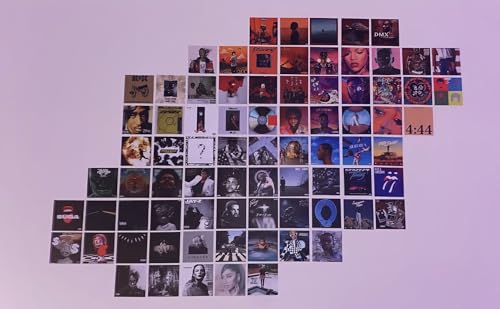 Image of Music Album Cover Wall Collage Kit 50 PCS A6 Posters for Wall | Travis Scott Lana Del Rey Music Posters | Home Decor | Wall Decor Items | Bedroom Decorative Items | Wall Stickers for Home | Room Decor