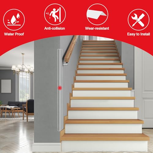 Image of Wall Corner Protector, Clear Self-Adhesive Corner Guards for Walls, 2 PCS 31.5'' / 47.2'' Transparent Wall Corner Guard Edge Protector (47.2'')