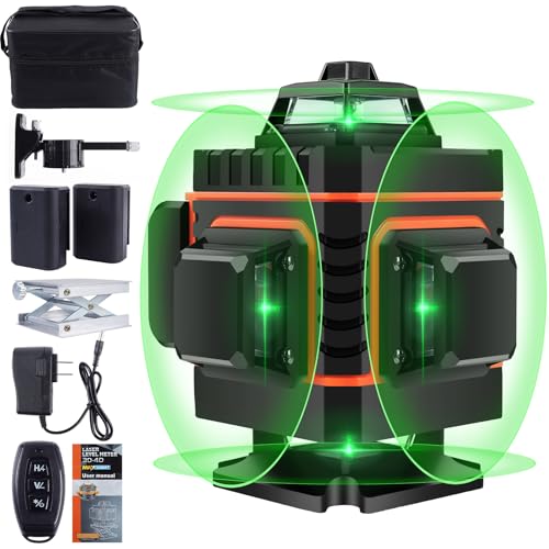 16 Lines Laser Level 360 Self Leveling, 4x360° Professional Green...