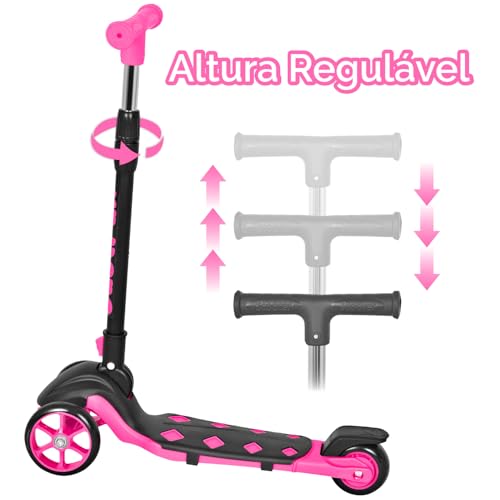 HOLTTER Patinete 3 Rodas Infantil Radical Ajustável Crianças Patinete Infantil 3 Rodas Patinete Infa