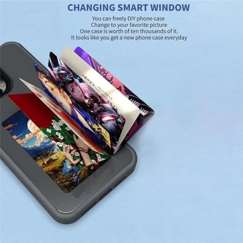 Image of TechTrendz Smart E-Ink Display Pattern NFC Case Customize Image Screen Display Photo in Mobile Phone Cover Compatible with iPhone 16 Pro Max - Golden