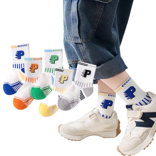 [QINTIAN] �L�b�Y�C�� �j�̎q �\�b�N�X �� 5���Z�b�g �q���p�C�� �{�[�C�Y �X�|�[�c�\�b�N�X �X�N�[�� �\�b�N�X ���w�� ���Ǝ� ���\�� �ʊw �ʋC �z�� (JP, �A���t�@�x�b�g, 2XL, FC007)