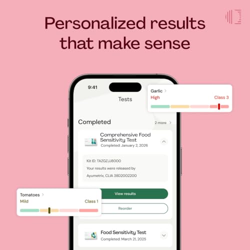 Image of Everlywell Food Sensitivity Comprehensive Test - Learn How Your Body Responds to 204 Different Foods - At-Home Collection Kit - CLIA-Certified Labs - Ages 18 Plus