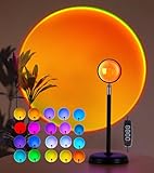 AIHYING Sunset Lamp Projector,Multicolor Changing Night Light 360 Degree Rotation Rainbow Led Sun Lamp for Photography Backgrounds,Party,TikTop Live,Christmas Gifts,Home Decor,Mood Lighting