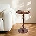Lampaggio Solid Wood Round Side Table, 15.75