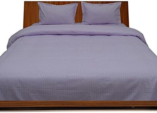 LaxLinen 600TC Super Soft Quality Egyptian Cotton 4PC Sheet Set 15" Inch Extra Deep Pocket California King, Silver Grey Stripe 600-Thread Count