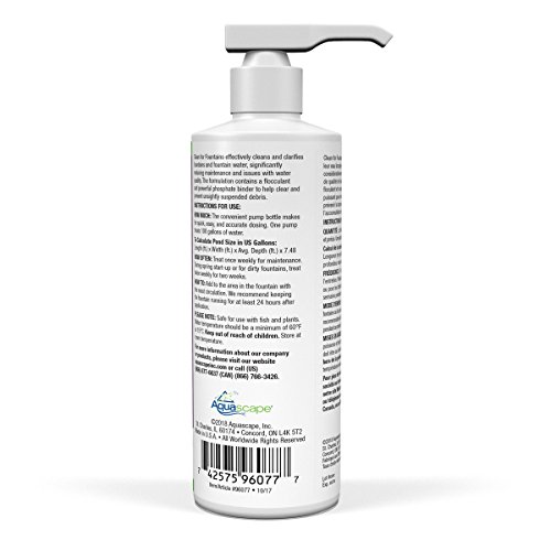 Aquascape Clean Water Treatment For Fountains, Waterfalls, Container Water Gardens And Other Features With Standing Water, Promotes Clean And Clear Water Conditions, 8 Ounce / 236-Ml | 96077 #TOP1