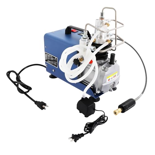Pump 4500psi, 30mpa Portable High Pressure Air Compressor With Two-stage Cooling & Auto Stop, For Pcp Air Rifles And Paintball Tanks