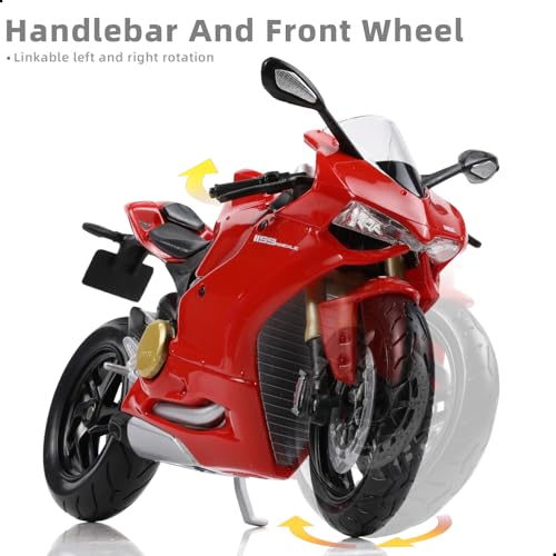 Image of 1:12 Motorcycle Model for Ducati 1199 Panigale Alloy Diecast Motorcycle Model Toy Mini Moto Gift(Red)