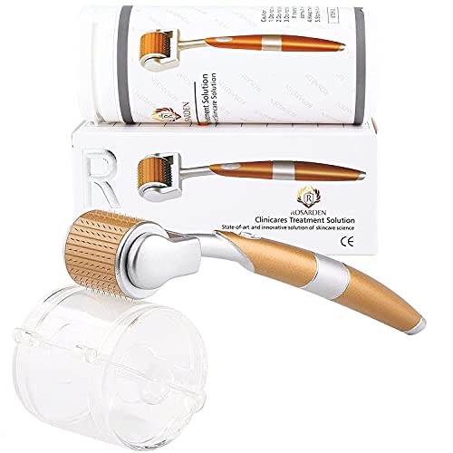 1.5mm Rodillo Microagujas,Profesional Aleación Titanio 192 Micro Needle Roller Utiliza Para Cuidado Piel y Crecimiento Cabello y Reduciendo Arrugas Faciales y Caída Cabello y Estrías y Hoyos Acné