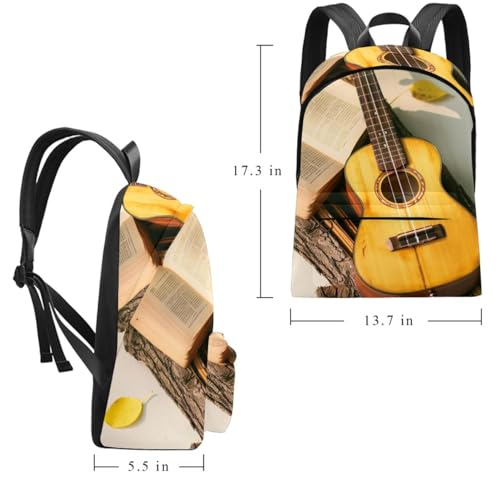 Travel Backpack for Women,Backpack for Men,Book Wooden Guitar Sunshine,Backpack2