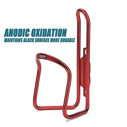 Image of USHAKE Water Bottle Cages for MTB Bikes - Lightweight Aluminum Alloy Holder Brackets - Easy to Install with Drilled Holes - 2 Pack Red