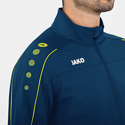 JAKO Herren Polyesterjacke Classico, Nightblue/Citro, XXL – Ansicht 5