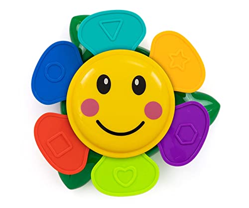 Milly Mally Jouet pour l'eau Fleur 6 gobelets colorés pour Plier Permet d’en Verser de l’Eau ou tamiser Le Sable Bebe 1 Mois Cover