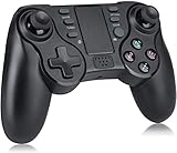TRENZADO 無線 PS4 コントローラー TURBO連射 HD振動 ジャイロセンサー イヤホンジャック付き PS4 ゲームパッド PS3/PCにも対応 日本語取扱説明書