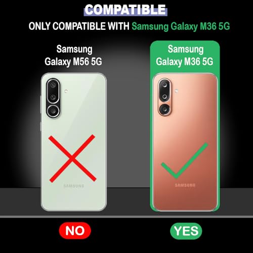 Image of Amazon Brand-Solimo Mobile Cover for Samsung Galaxy M36 5G / F36 5G (Soft & Shockproof Back Case with inbuilt Cushioned Edges), Clear