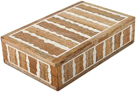 Handicrafts Home Chevron Jewelry Gift Boxes - Decorative Organizer and Storage Box for Women Girls Bedroom Office, Closet  Christmas Gifts
