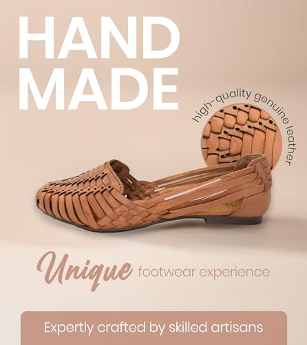 Macarena Collection Womens Shoes Leather Sandals for Women | Huarache Handmade Mexican Sandals | Comfortable & Stylish Womens Sandals 21674