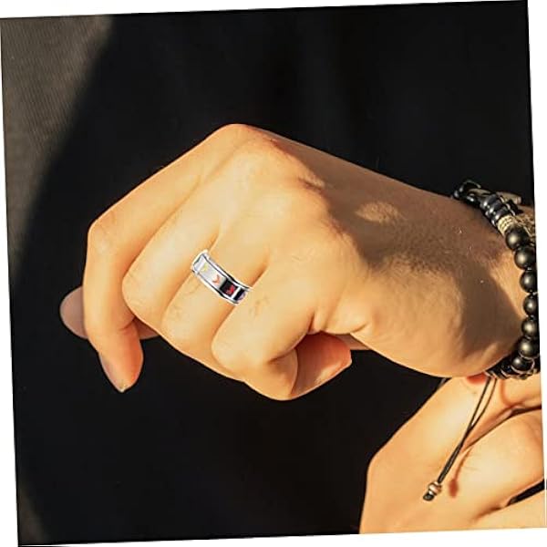 Gadpiparty 8 Pcs Gay Ring Vrouwen Ringen Zwarte Decor Metalen Trim Bruiloft Eternity Ring Regenboog Hand Sieraden Belofte Ringen Vinger Ring Accessoires Regenboog Ring Miss