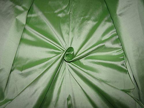 Tissu Dupioni pure soie vert pastel 54 pouces largeur pour couture au yard