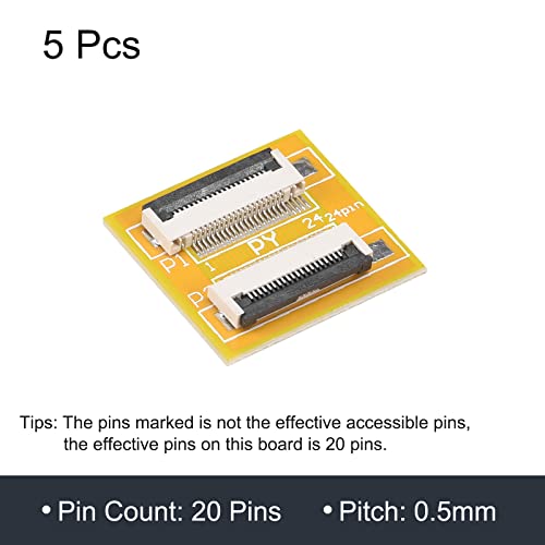 Meccanixity placa extensión FFC FPC 20 pines 0.5mm pack 5 miniatura 3