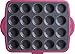 Trudeau Structure Silicone Pro Muffin Pan, 20 Count, Grey/Pink (09914072)