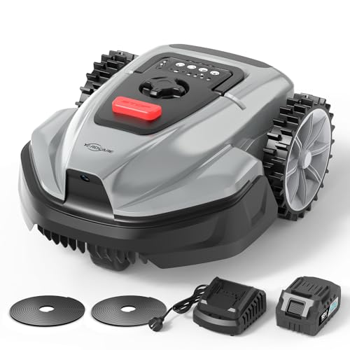 YARDCARE V3 Robot Lawn Mower with Vision Navigation 150+ Obstacle Detection and App Control 50 dB Quiet with Spiral Mowing Mode and Rain Sensor robotic lawn mower for small to mediumsized gardens