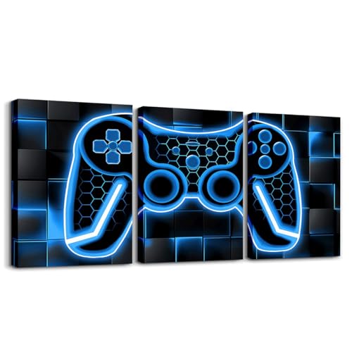 Feelyou Gamer Canvas Wall Art Gaming Bathroom Wall Art for