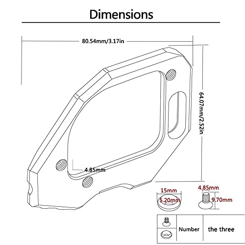 WHONG Cavalletto Laterale Moto Ingrandisci Piastra...