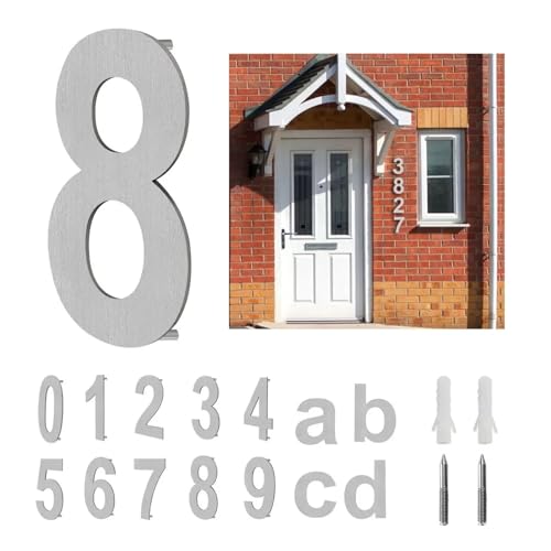 Grandes lettres numériques et numéros de maison en acier inoxydable - 7