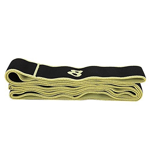 petjoyful Correa elástica para Yoga, Deporte, Fitness, Yoga en Interiores, Entrenamiento de Fuerza, cinturón de Resistencia (Amarilla)